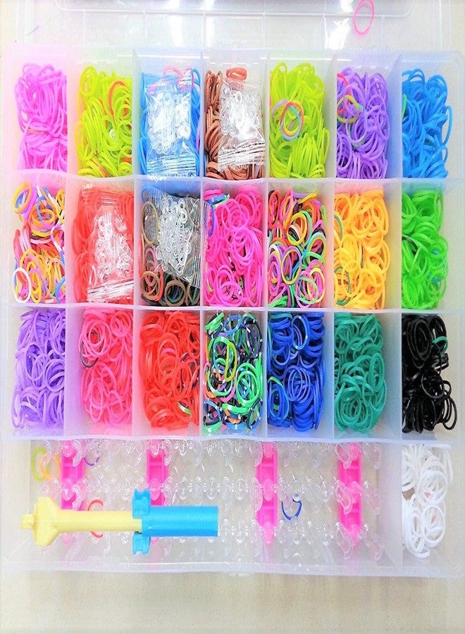 SCHUBERT Kids Rainbow Rubber Bands for Bracelets Kit with Case 4200 Loom Bands DIY Crafting Bracelet Making Kit Gifts for Boys Girls - Image 1